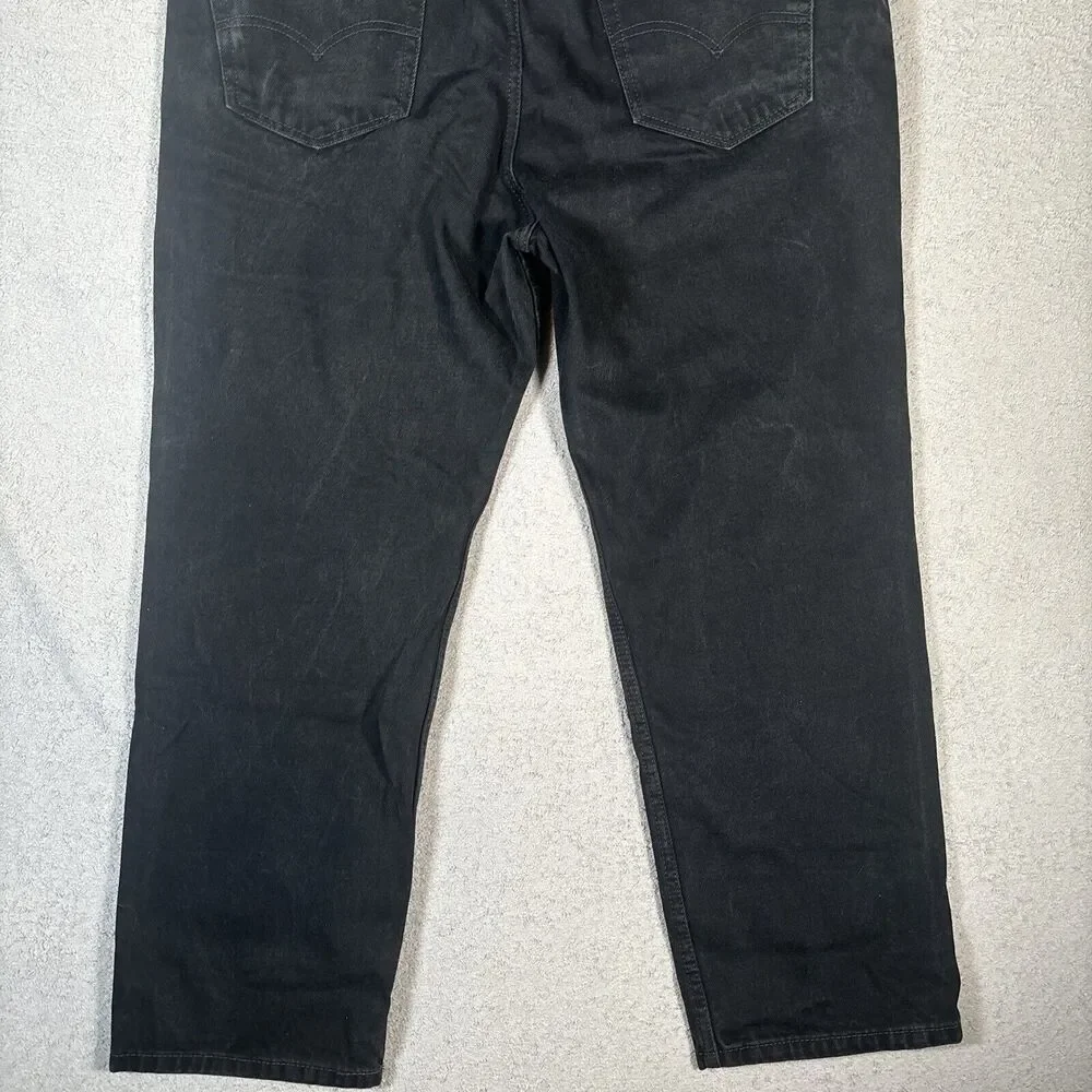 Levi's 550 Jeans Relaxed Fit Men's Size 40x30 Black EUC Grunge Wide‎ Leg Y2K